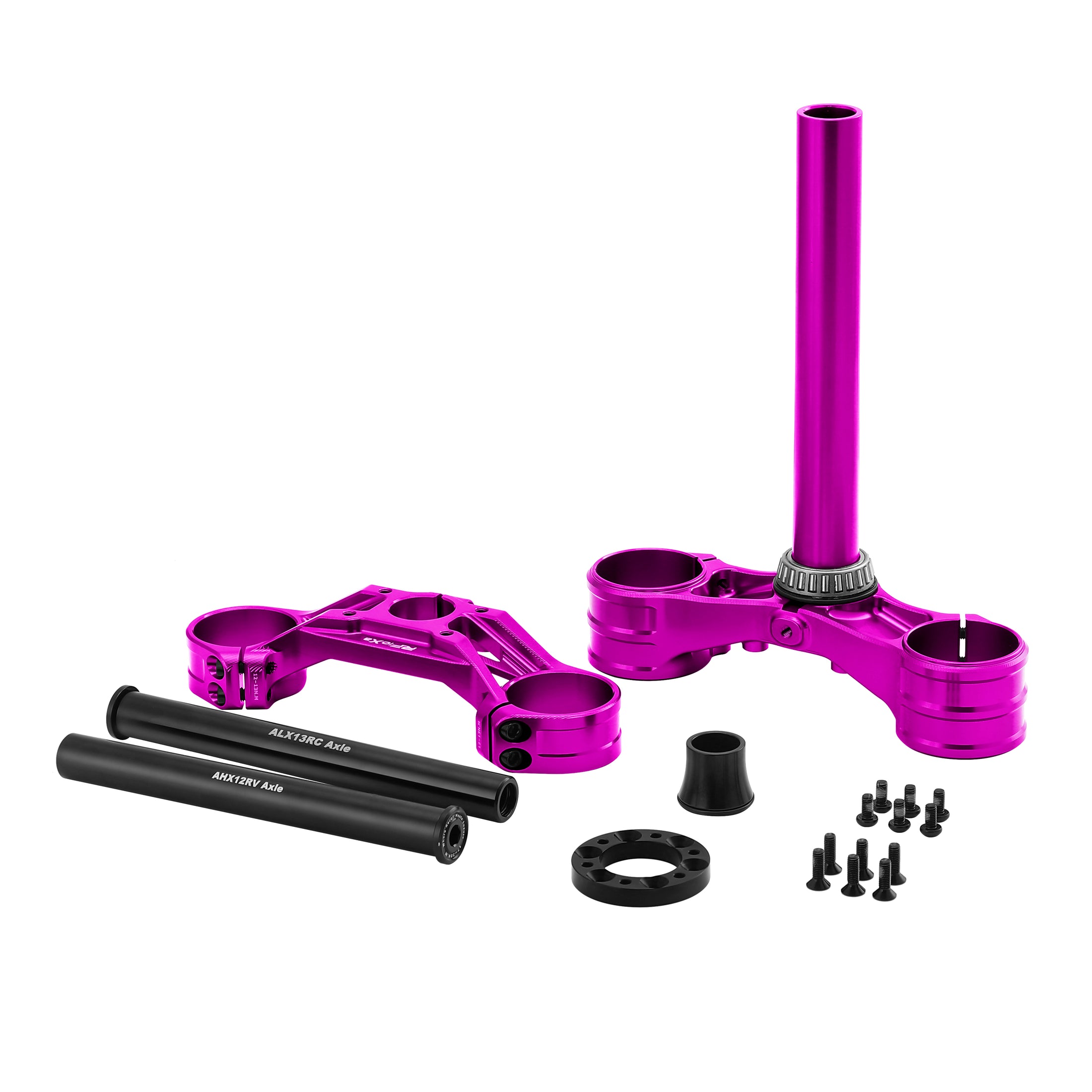 Fastace Purple Drop Crown Triple Clamp